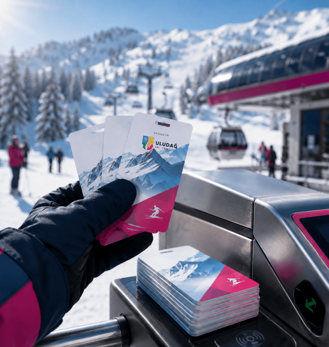 Skipass bileti arka yüz sponsorluk örneği